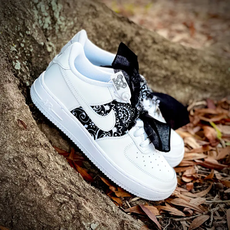 Custom AF1 Black Bandana Koala Store