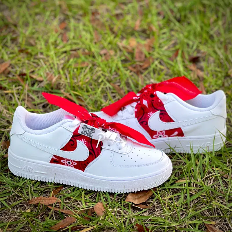 Custom AF1 Red Bandana Koala Store